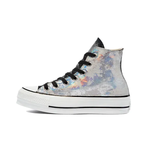 Converse Chuck Taylor All Star Lift LTD High Top Кеды Женские Лазерный Серебряный Итальянская версия