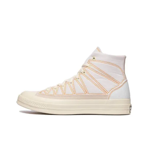 Converse Chuck 70 Hi Устойчивые к истиранию высокие кеды унисекс Белый Оранжевый