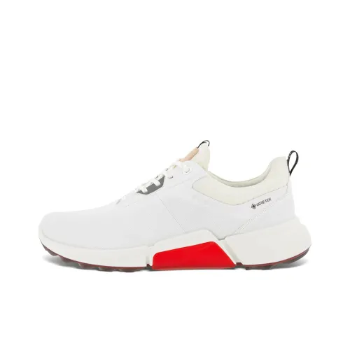 Ecco Biom H4 Устойчивая к истиранию Низкая Обувь для гольфа Мужская Белая