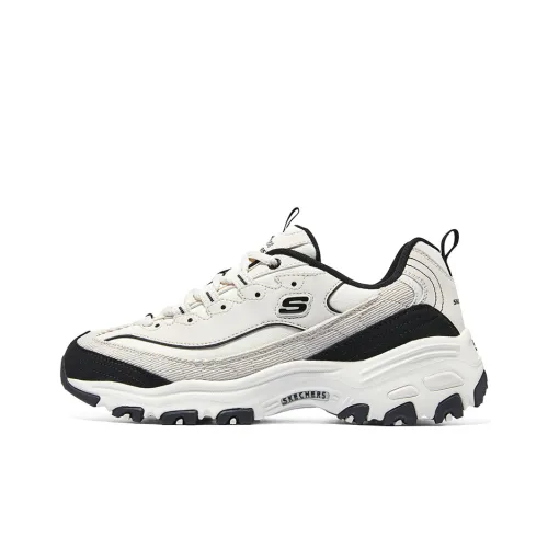 Skechers D'Lites 1,0 Low-Top Кроссовки с Толстой Подошвой Черные Белые Женские