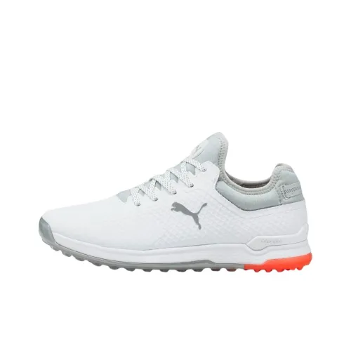 PUMA ProAdapt Alphacat Широкий Низкий Топ Обувь для гольфа Мужская Белый Серый