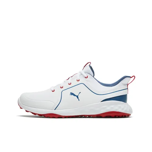 PUMA Grip Fusion 2,0 Low Топ Мужская обувь для гольфа Белый Красный Синий