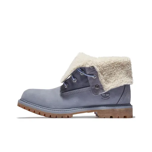 Timberland AUTHENTICS Термический Водонепроницаемый Увеличение Высоты Ботинки на Молнии Женские Светло-Синие