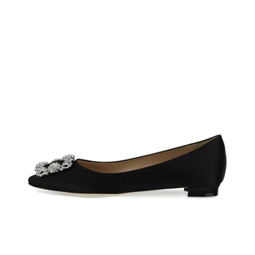 MANOLO BLAHNIK Туфли на плоской подошве Женские Черные