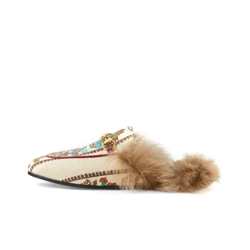 GUCCI Princetown Женские повседневные туфли Женские Белые Красные