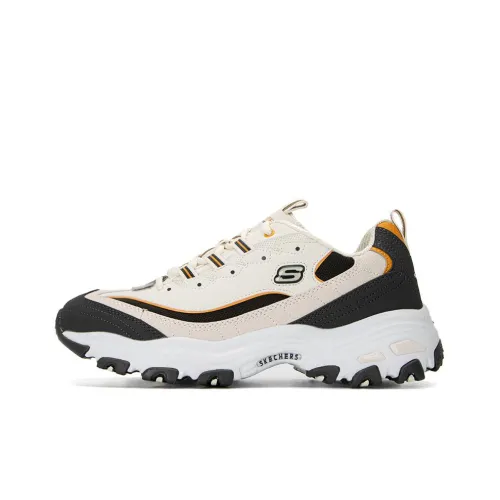 Skechers D'LITES 1,0 Low Топ Толстая подошва Кроссовки Мужские Серый Черный