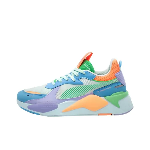 PUMA RS X Toys Амортизация Ударопрочный Низкий Топ Толстая подошва Кроссовки Унисекс Оранжевый Зеленый Фиолетовый