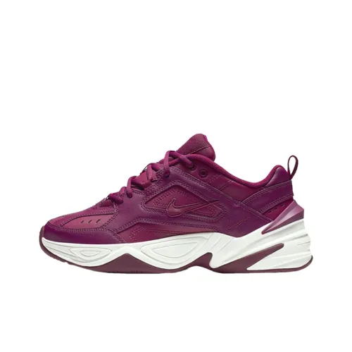 Nike M2K Tekno Berry Амортизация Низкий Топ Толстая Подошва Кроссовки Женские Розовый Красный