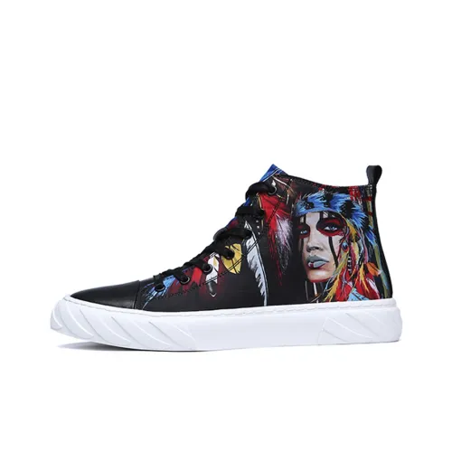 YEDANI High-Top Canvas Shoes Мужские Черные