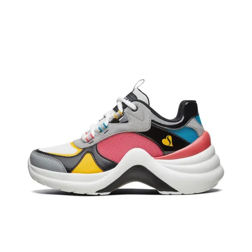 Skechers Solei ST Low Топ Толстая подошва Кроссовки Женские Белые Многоцветные