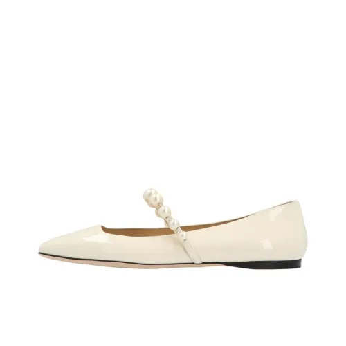 Jimmy Choo Zhou Yangjie Ade Плоская подошва Женские повседневные туфли Женские Кофе Латте