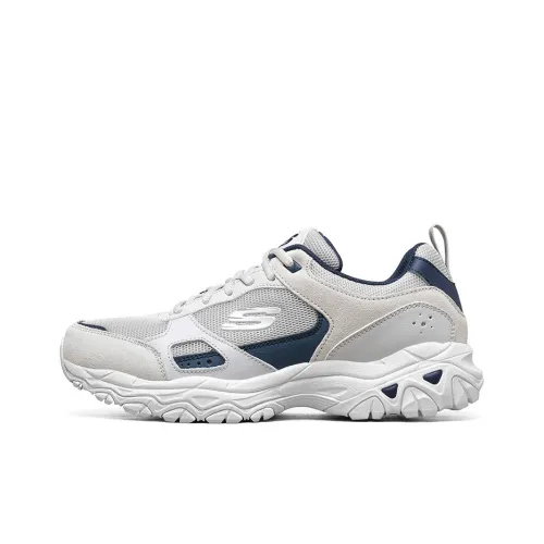 Skechers Stamina Low Топ Толстая подошва Кроссовки Мужские Серый Синий