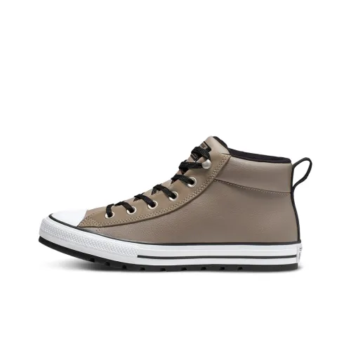 Converse Chuck Taylor All Star Унисекс Уличный Кожа MID Топ MID Топ Кеды Унисекс Серый Белый