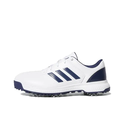 Adidas Cp Traxion Устойчивая к истиранию Противоскользящая Низкий топ Обувь для гольфа Мужская Белый Синий