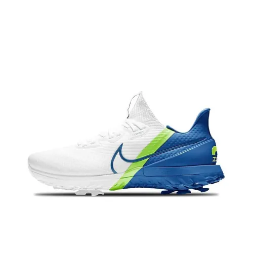 Nike Air Zoom Infinity Tour Широкий Slip-resistant Низкий Топ Обувь для гольфа Мужская Белый Синий Зеленый