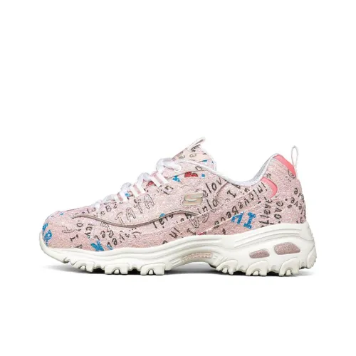 Skechers D'LITES 1,0 Low Топ Толстая подошва Кроссовки Женские Розовые