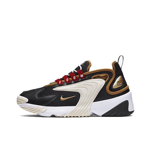 Nike Zoom 2K Non Slip Легкий Низкий Топ Толстая Подошва Кроссовки Женские Черный Золото