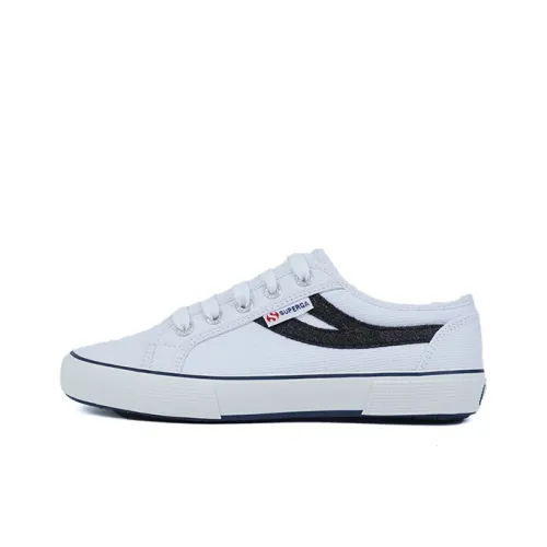 SUPERGA Противоскользящие Устойчивые к истиранию Отводящие влагу Низкие Топ Кеды Женские Черный Белый