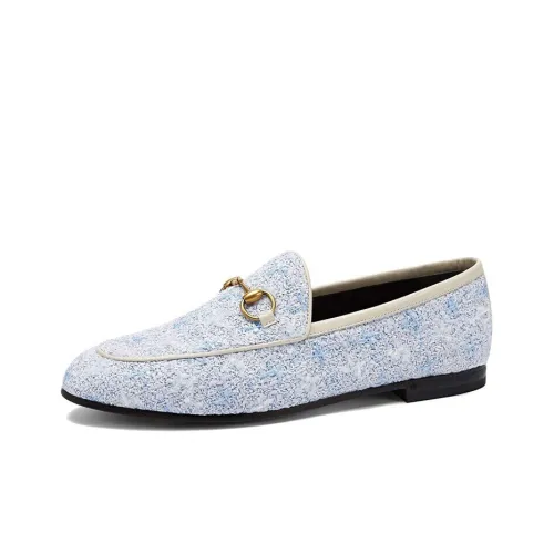 GUCCI Jordaan Туфли на плоской подошве Женские Небесно-голубой