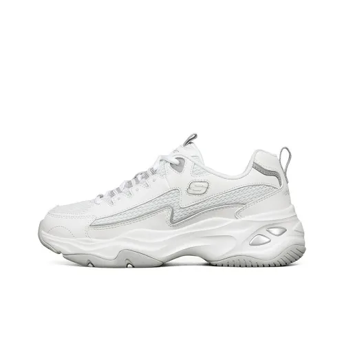 Skechers D'LITES 4,0 LIGHTNING PANDA Обувь Низкий Топ Толстая Подошва Кроссовки Женские Белые