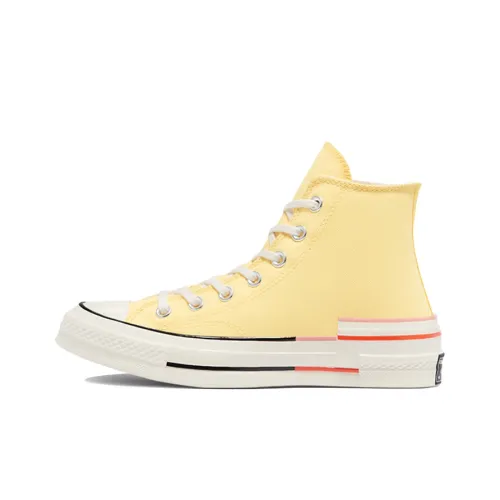 Конверс 1970s Colorblock Chuck Taylor All Star High Top Canvas Shoes Women's Lemon