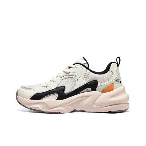 Skechers BOBS BAMINA 2 Low Топ Толстоподошвенные кроссовки Женские Белые Апельсиновые