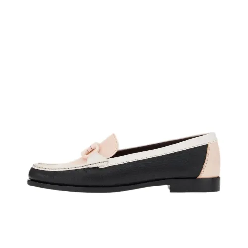 Ferragamo Gancini Лоферы Женские Черный Белый Розовый