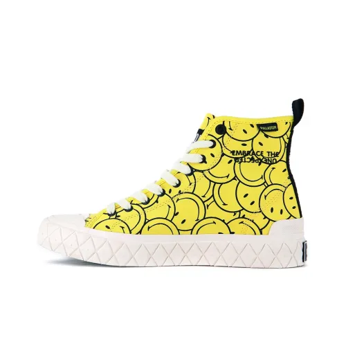 Палладий Palla Ace Oversmiley противоскользящие устойчивые к истиранию дышащие высокие кеды унисекс желтые