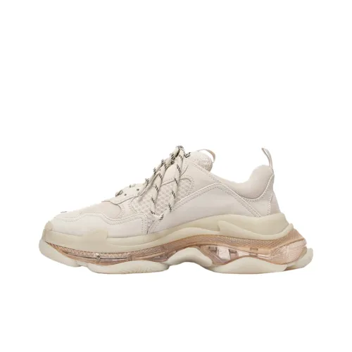 Balenciaga Triple S Low Топ Толстоподошвенные кроссовки Женские Экрю