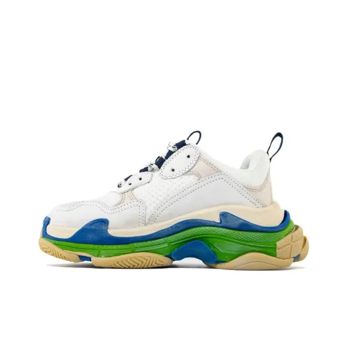 Balenciaga Triple S Low Топ Толстая подошва Кроссовки Мужские Белые