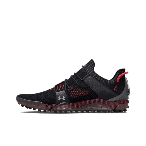 Under Armour HOVR Tour Без шипов Амортизация Устойчивость к истиранию Дышащая Низкий верх Обувь для гольфа Мужская Черный Красный