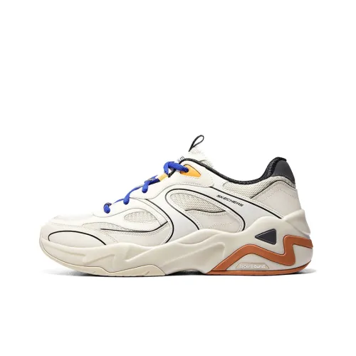 Skechers D'LITES HYPER BURST Hyper Burst Low Топ Толстоподошвенные кроссовки Мужской Белый черный оранжевый