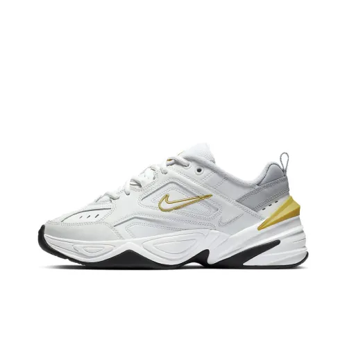 Nike M2K Tekno Low Топ Толстая подошва Кроссовки Женские Желто-белые