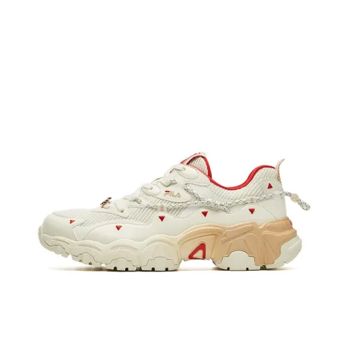 FILA Cat Paw 2,0 520 Амортизация Износостойкий Низкий Топ Кроссовки с Толстой Подошвой Женские Экрю