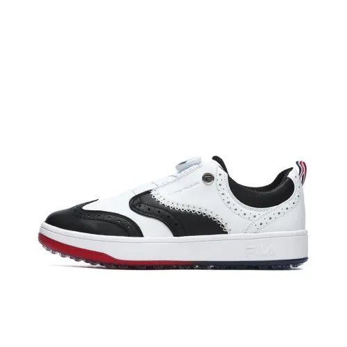 FILA GF OXFORD Trainer Low Топ Обувь для гольфа Мужская Белый Черный