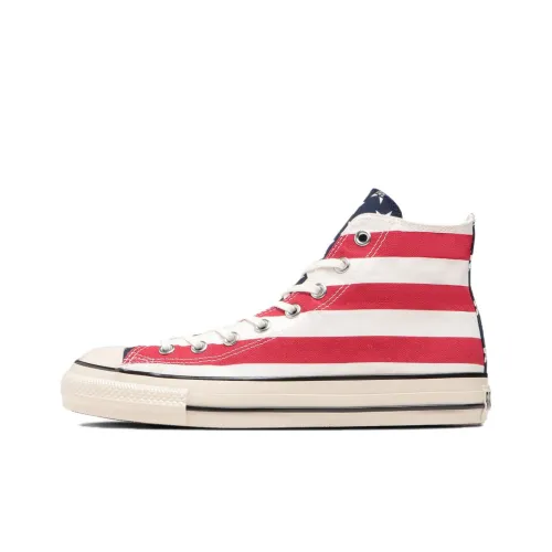 Converse Chuck Taylor All Star US Stars Bars Hi High Топ Кеды Унисекс Красно-белый Версия для Японии