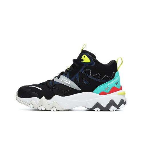 FILA X Magic Stick Joint Series MID Топ Толстая подошва Кроссовки Мужские Черные