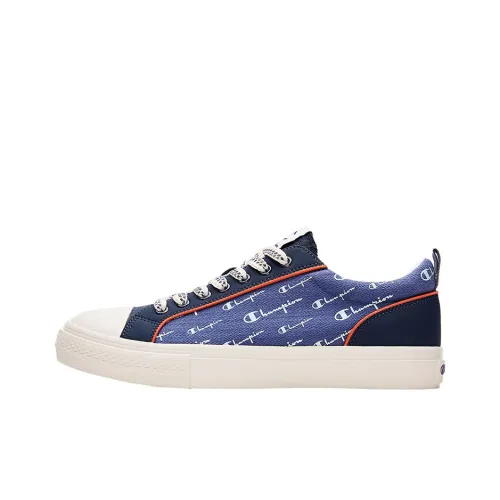 Champion Low-Top Canvas Shoes Iron Blue/Rust Orange Men's