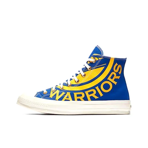 Конверс 1970s Hi Gameday Golden State Устойчивые к истиранию Высокие Кеды Унисекс Синий Желтый