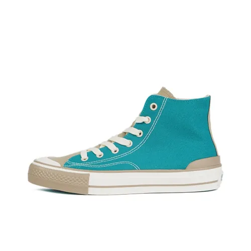 ISTEP High-Top Canvas Shoes Green Women's