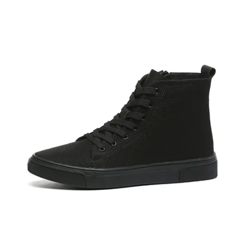 YEDANI High-Top Canvas Shoes Мужские Черные