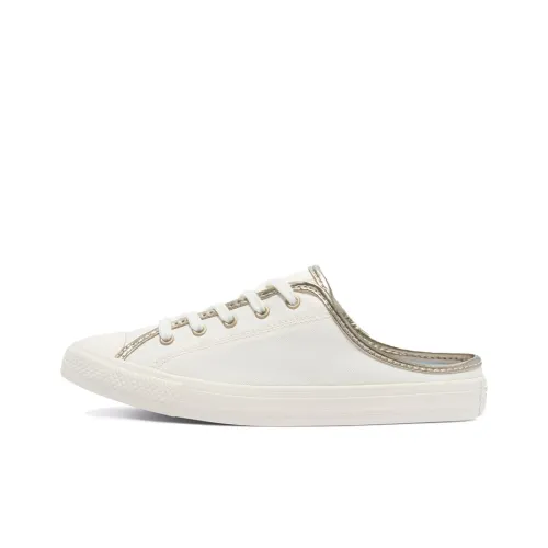 Converse Chuck Taylor All Star Dainty Mule Low Топ Кеды Женские Белые Золотые