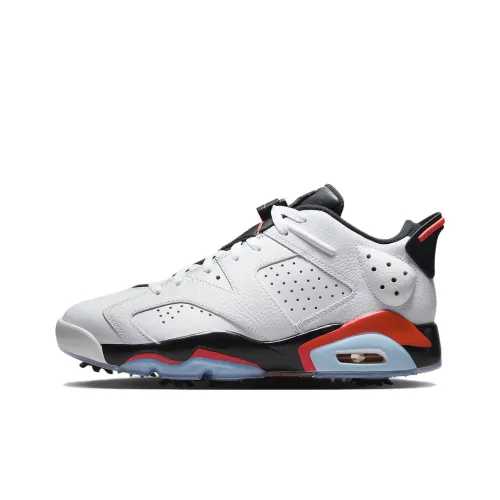 Jordan Air Jordan 6 Ретро г MID Топ Обувь для гольфа Унисекс Белый черный