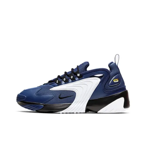 Nike Zoom 2K Нелипкий Легкий Низкий Топ Тяжелая Подошва Кроссовки Унисекс Синий Белый