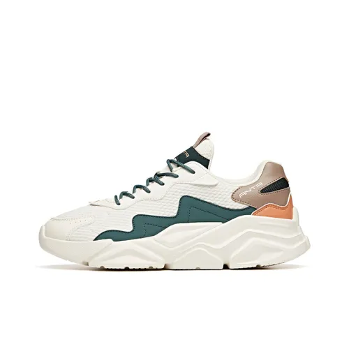 ANTA Износостойкие Дышащие Низкие Кеды Мужские Белый Серый Зеленый