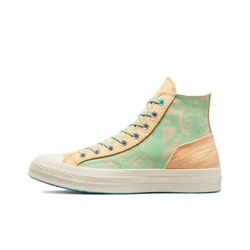 Converse Chuck Taylor All Star High Топ Кеды Унисекс Зеленый Оранжевый