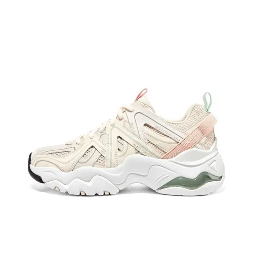 Skechers D'LITES 3,0 AIR Low Топ Толстая подошва Кроссовки Женские Бежевый Белый Розовый