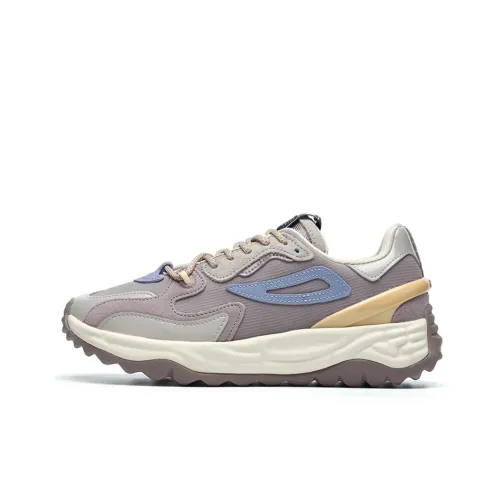 FILA Низкий топ толстая подошва кроссовки женские фиолетовый серый