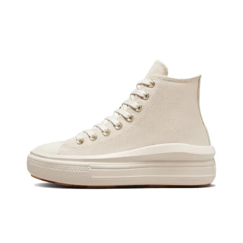 Converse Chuck Taylor All Star Move Platform High Top Canvas Shoes Women's Beige