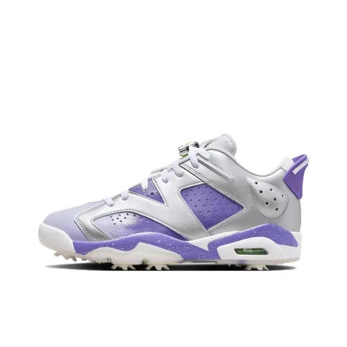 Jordan Air Jordan 6 Retro 6 g NRG Амортизация Низкий Топ Обувь для гольфа Мужская Фиолетовая Белая